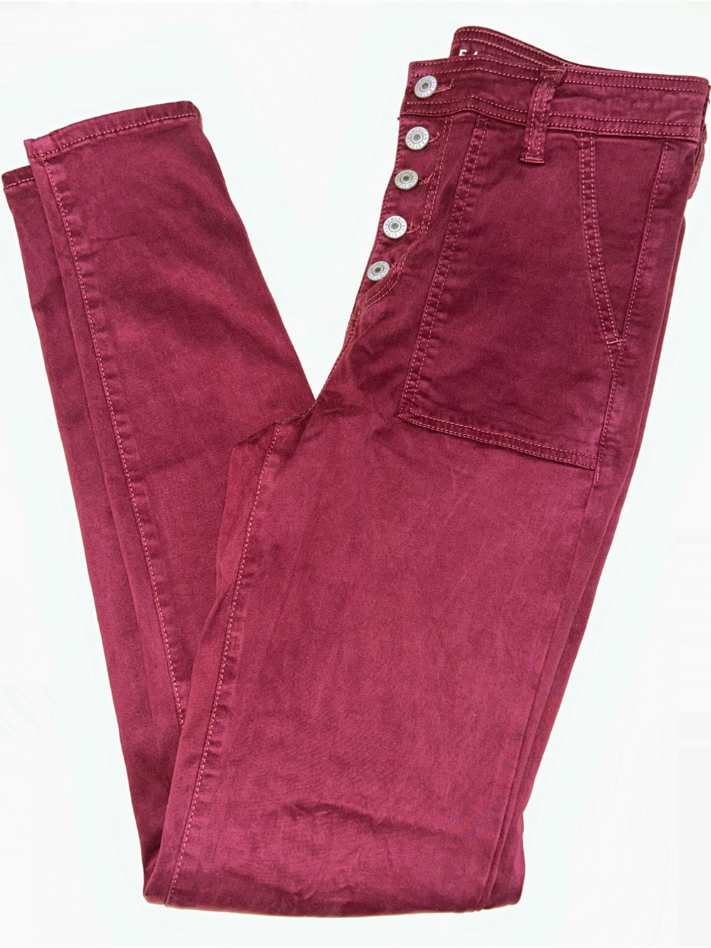 AEO Burgundy Super High Rise Jegging - 10 X Long